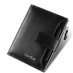 Mens Luxury Soft Quality Leather Wallet Holder Purse Black
